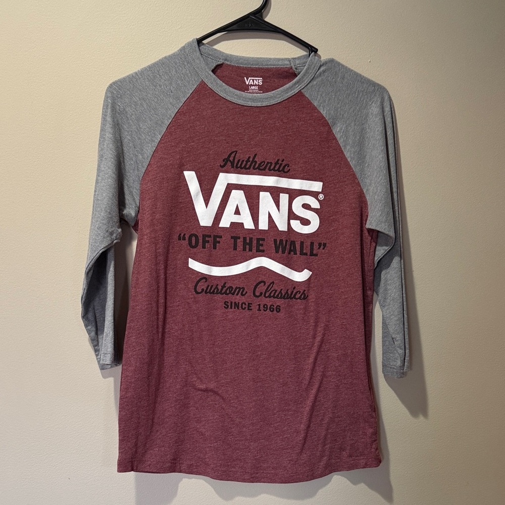 Vans junior large baseball logo t shirt